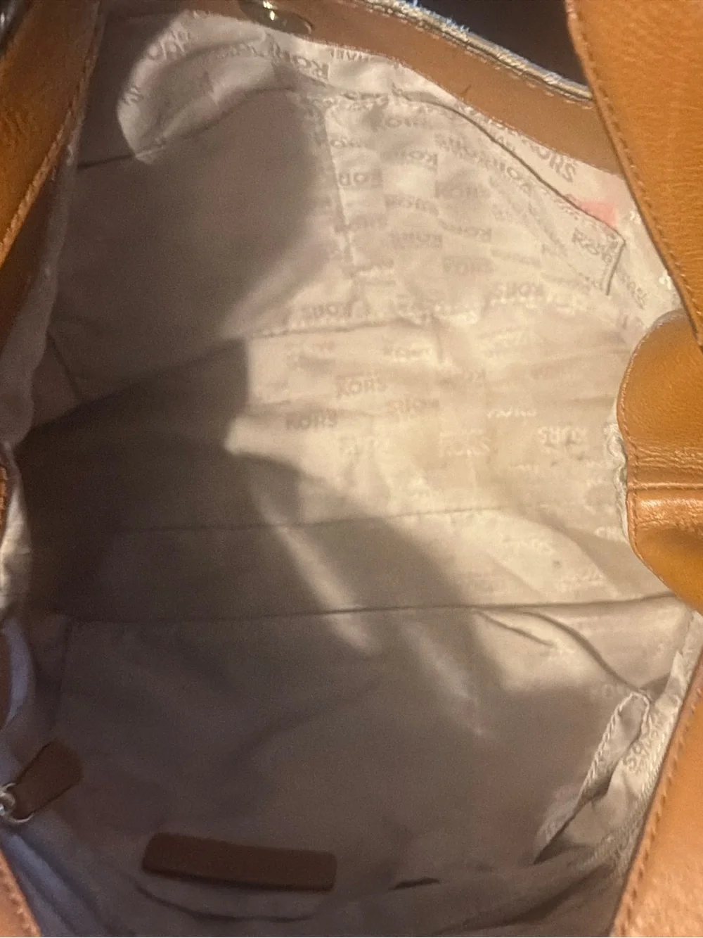 Michael Kors Jamesport Cream and Tan Logo Hobo Bag